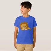 T-shirt Enfants Lion Dormir Carton mignon (Devant entier)