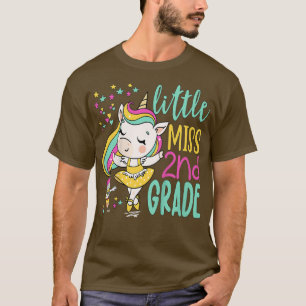 T-shirt Enfants Little Mess 2nd Grade Cute Unicorn Girls B