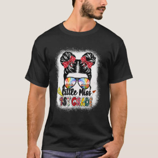 T-shirt Enfants Little Miss 1E Année Retour À L'École Prem