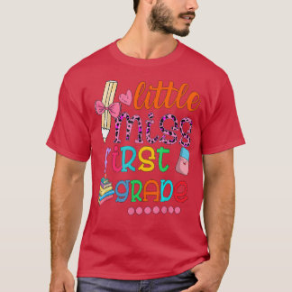 T-shirt Enfants Little Miss 1ère Année Retour À L'École Gi