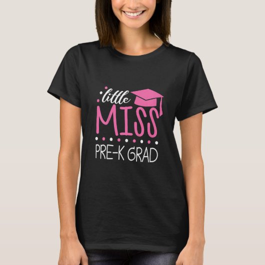T-shirt Enfants Little Miss PrK Grad Préscolaire Prek Grad (Devant)