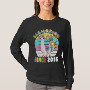 T-shirt Enfants Llama Girl 7 ans Llamazing Alpaca naissanc