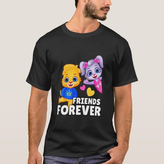 T-shirt Enfants Lucas Et Ruby Friends Forever Kids Best Fr (Devant)
