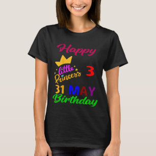 T-shirt Enfants Mai Filles Anniversaire 31 Mai 3e Annivers