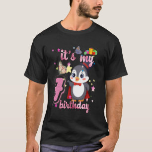 T-shirt Enfants Manchot Anniversaire 7 Manchot 7ème Annive