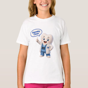 T-Shirt Enfants Mascotte Dent Propre Propre