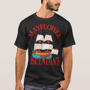 T-shirt Enfants Mayflower Descendant Histoire du navire Ca