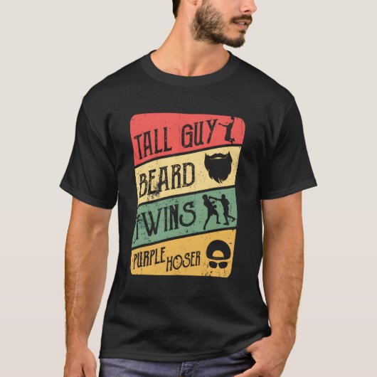 T-shirt Enfants Mec Grand Guy Beard Twins Purple Hoser Pou (Devant)
