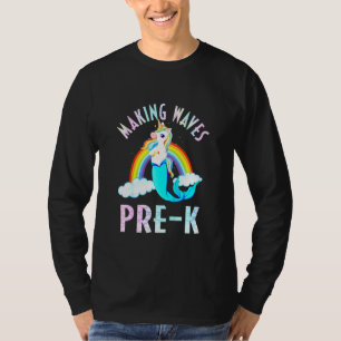 T-shirt Enfants Mermaid Unicorn Pré K Retour À L'École Étu