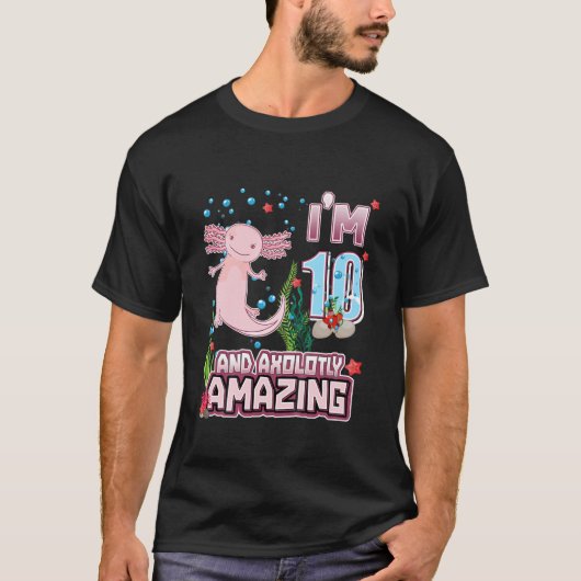 T-shirt Enfants mignonette Axolotl Motif 10 ans Axolotl Lo (Devant)