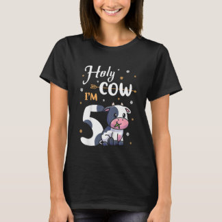 T-shirt Enfants mignonne Petite Vache I m 5 ans Anniversai