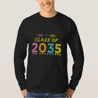 T-shirt Enfants Mignons Classe De 2035 Premier Jour Jardin
