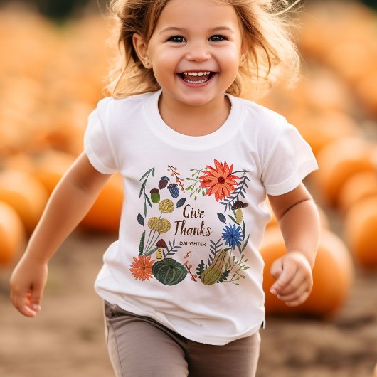 T-Shirt Enfants mignons Thanksgiving tomber