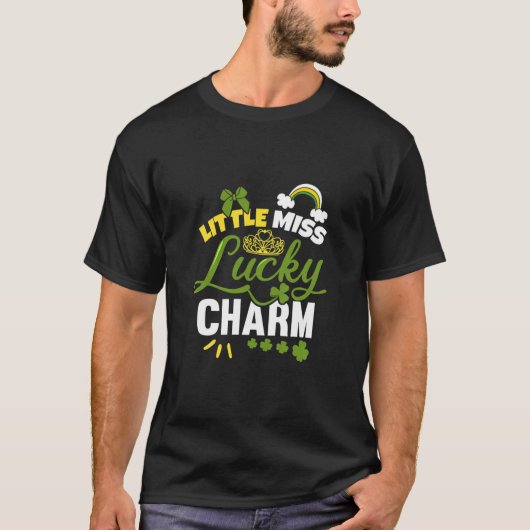 T-shirt Enfants Miss Lucky Charm Jour de la Saint Patrick  (Devant)