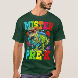 T-shirt Enfants Mister Pre K Dude Monster Truck Dinosaur G