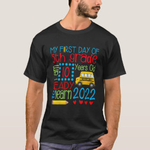 T-shirt Enfants Mon 1er Jour De 5E Année J'Ai 10 Ans & R