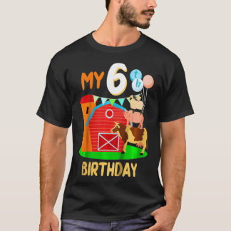 T-shirt Enfants Mon 6e anniversaire Amusant 6 ans Ferme ag