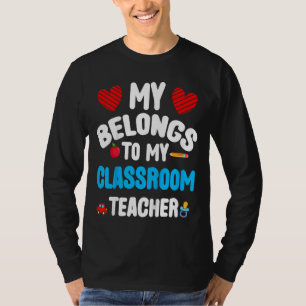 T-shirt Enfants Mon Coeur Appartient À Mon Enseignant De C