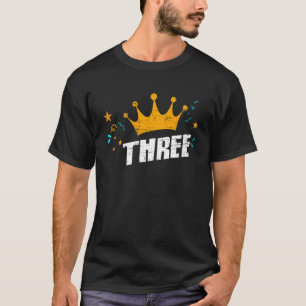 T-shirt Enfants Mon troisième anniversaire avec la Couronn