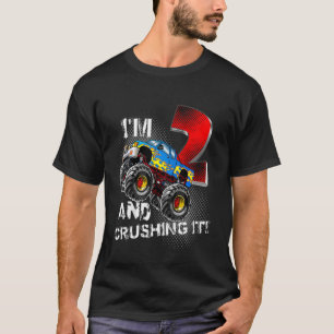 T-shirt Enfants Monster Camion Anniversaire J'ai 2 ans et