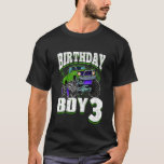 T-shirt Enfants Monster Camion Birthday Boy Is 3 Kids 3rd<br><div class="desc">Enfants Monster Camion Birthday Boy Is 3 Enfants 3rd Birthday Car Party.</div>