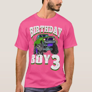 T-shirt Enfants Monster Camion Birthday Boy Is 3 Kids 3rd