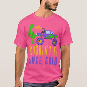 T-shirt Enfants Monster Camion fête d'anniversaire - 4 ans