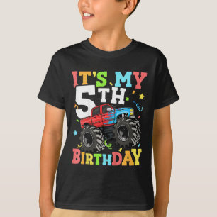 T-shirt Enfants Monster Camion Mon 5e anniversaire garçon 