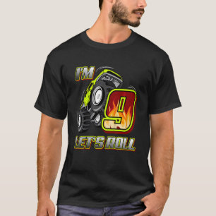 T-shirt Enfants Monster Trucks 9e anniversaire J'ai 9 ans