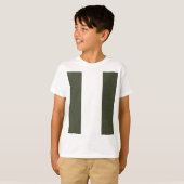 T-shirt Enfants Moss Green Twin Stripe (Devant entier)