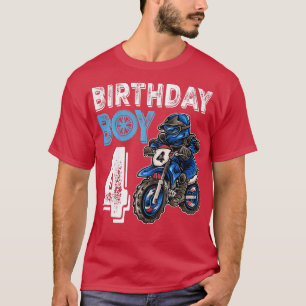 T-shirt Enfants Motocross MX 4e Cadeau 4 ans Vélo Jeu Bi