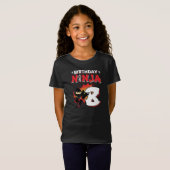 T-Shirt Enfants Ninja Cadeau de fête d'anniversaire - 8 an (Devant entier)