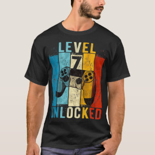 T-shirt Enfants Niveau 7 Vidéo déverrouillée 7 ans 7e anni