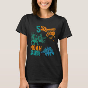 T-shirt Enfants Noah Saurus 5e anniversaire Boys Rex Anniv