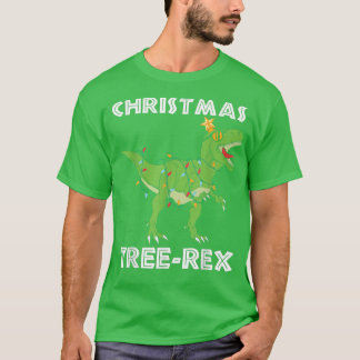 T-shirt Enfants Noël Dinosaure Arbre Rex Pyjamas Garçons N