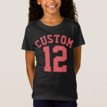 T-Shirt Enfants noirs et coraux | Sports Jersey Design<br><div class="desc">Enfants noirs et coraux | Sport Jersey Design ・ T-shirt pour enfants Jersey</div>