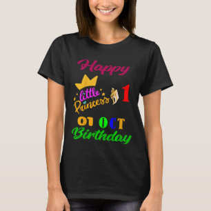 T-shirt Enfants Octobre Filles Anniversaire 1er Octobre 1e