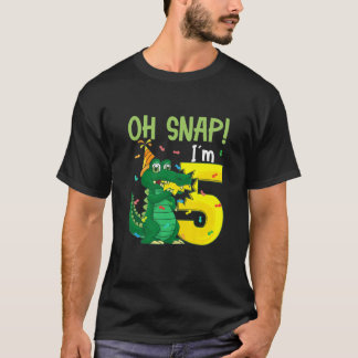T-shirt Enfants Oh Snap Je suis 5 Crocodile 5E Anniversair