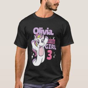 T-shirt Enfants Olivia's Birthday pour son 3ème anniversai
