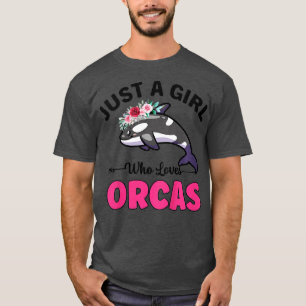 T-shirt Enfants Orca Baleine Juste Une Fille Qui Aime Les