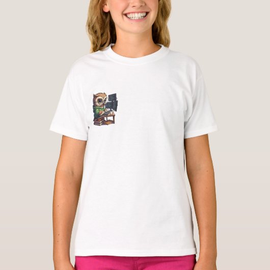 T-shirt Enfants ordinateurs Hibou Codeur (Devant)