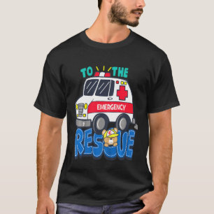 T-shirt Enfants Ours Ambulance Véhicule Lights Sirens Seco