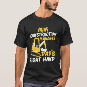 T-shirt Enfants papa's main droite Mini chef de constructi