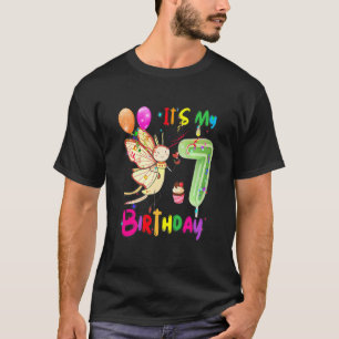 T-shirt Enfants Papillon Anniversaire C'est mon 7e anniver