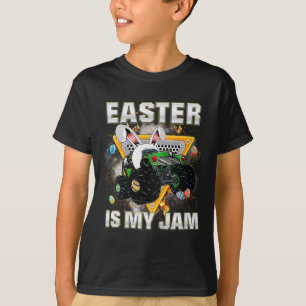 T-shirt Enfants Pâques Est Mon Jam Monster Truck Lapin Gar