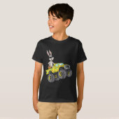 T-shirt Enfants Pâques Rabbit équitation Monster Camion Fu (Devant entier)