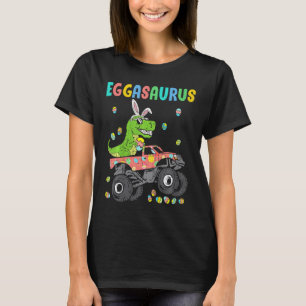 T-shirt Enfants Pâques T Rex Dinosaur Monster Truck Eggasa