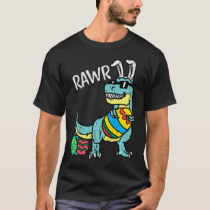 T-shirt Enfants Pâques Trex Lapin Rawr Tout-Petits Garçons