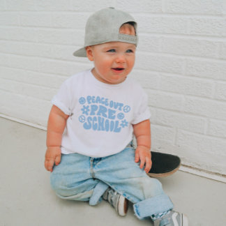 T-shirt Enfants Peace Out préscolaire en bleu