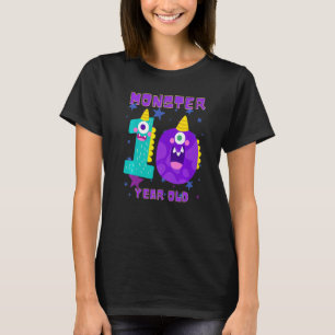 T-shirt Enfants Petit Monstre 10 ans Joyeux 10e anniversai